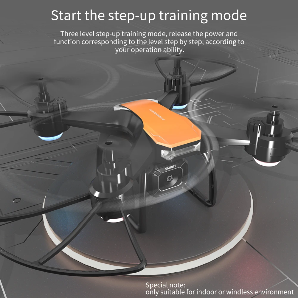 JJRC-Drone H108 Avancé à Monter Soi-Même, Rouleau à 360 °, Une Clé, Décollage et Atterrissage, Vol Spin, 4 Rotors, Caméra 4K pour Touristes, Vidéo pour Jouets pour Enfants