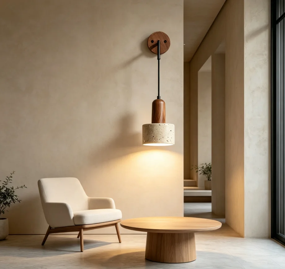 Obrázek 3: Přírodní žlutý mramor LED e27wall lampa, japonský wabi sabi teplý lehký, u postele dekorace pro domácí pobýt studovat restaurace