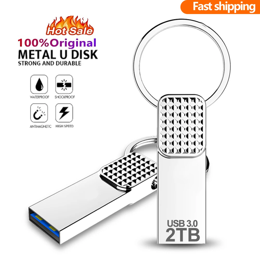 【セール中】高速ロッドドライブUSB 3.0フラッシュドライブ128GBシルバー外付けメモリメタル512GBペンドライブ1TB 2TB Uディスク Lenovo対応