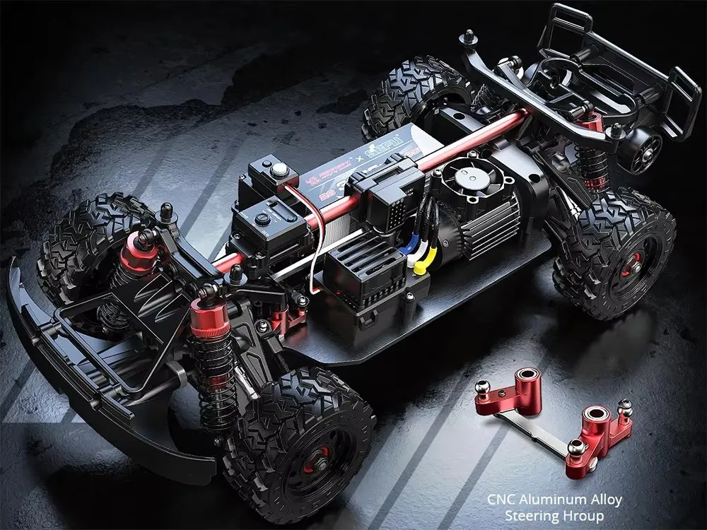 

New 1:14 High-Speed 90KM/H Brushless Remote Control Car Four-Wheel Drive Desert Truck Short Truck Off-Road RC Cars Metal Chassis