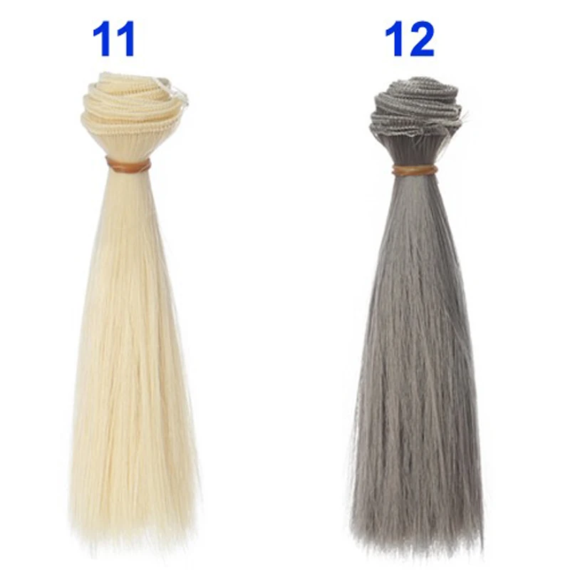 5cm 15cm 25cm nero oro marrone cachi bianco grigio colore corto capelli lisci bambola per frangia frontale capelli bambola