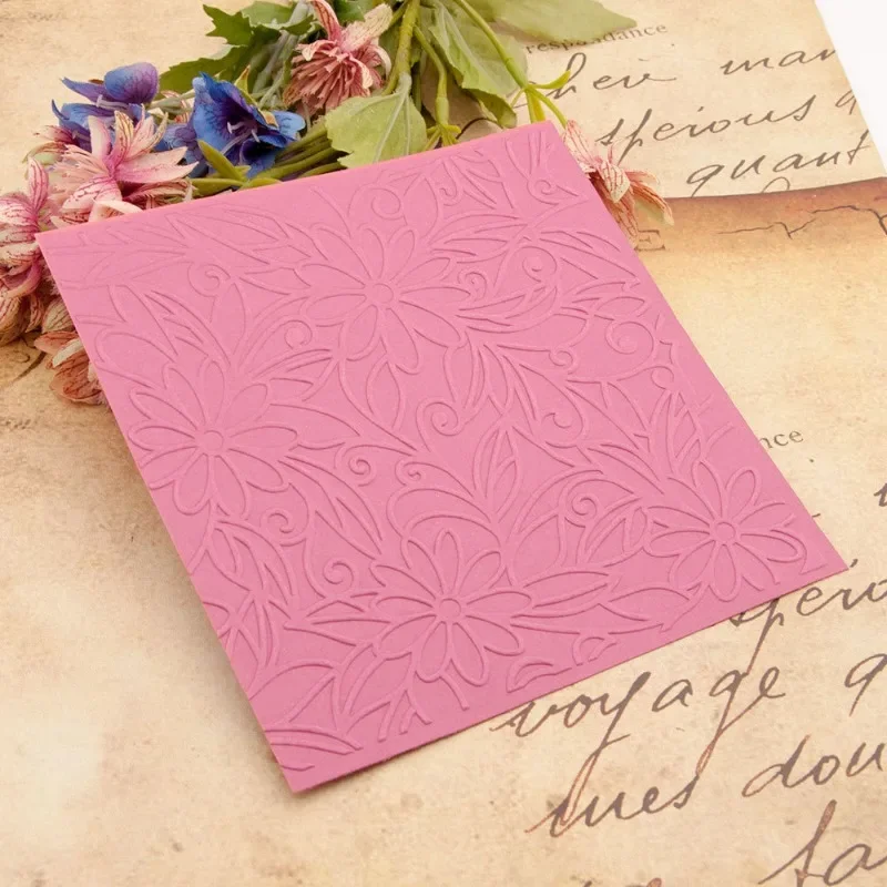 New 2024 15x15cm Plastic Embossing Folder DIY Craft Template Molds Stamp Stencils Scrapbook Paper Cards Photo Album Making