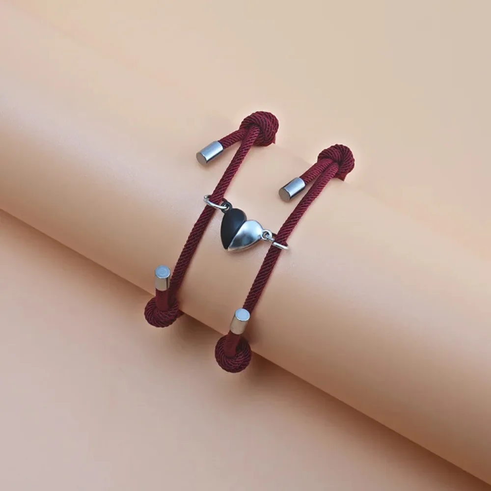 أساور قلب زوجين مغناطيسية إبداعية ، مجموعة من سلسلة الارتباط متعددة الاستخدامات ، هدية أنيقة ، تخفيضات كبيرة ، أساور 2 لكل مجموعة