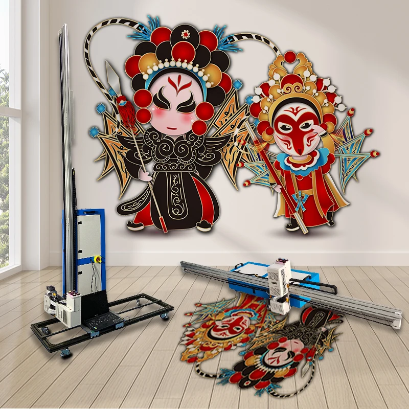 Automatic UV Wall Printer Vertical 3D Inkjet With 12 Inch Touch Screen For Glass Acrylic Wood Metal Canvas Printing Customized
