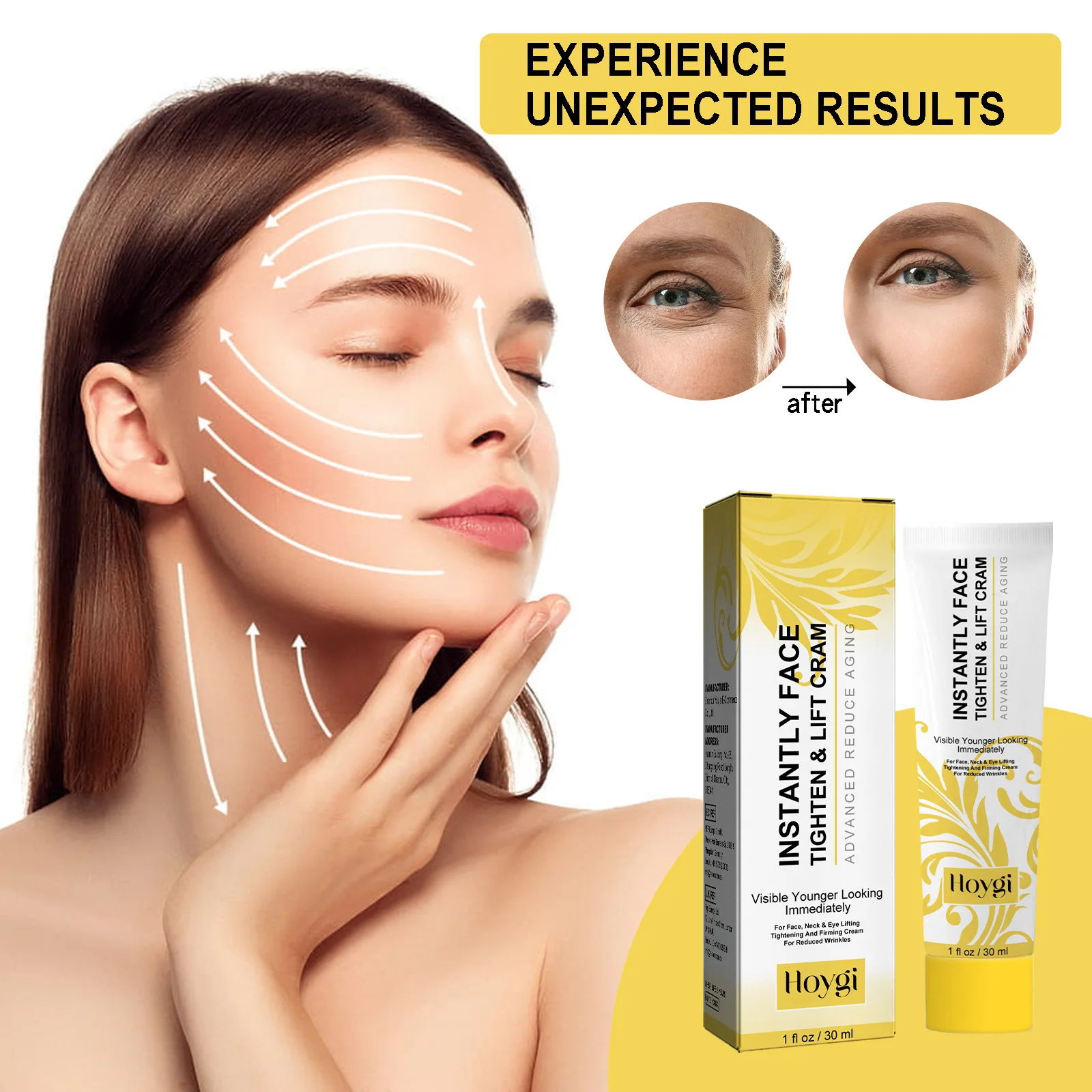 Hoygi Compact Face Cream Fading Wrinkle Firming Soft Skin Moisturizing Whitening Skin Rejuvenation Anti-Aging Skin Care Cream