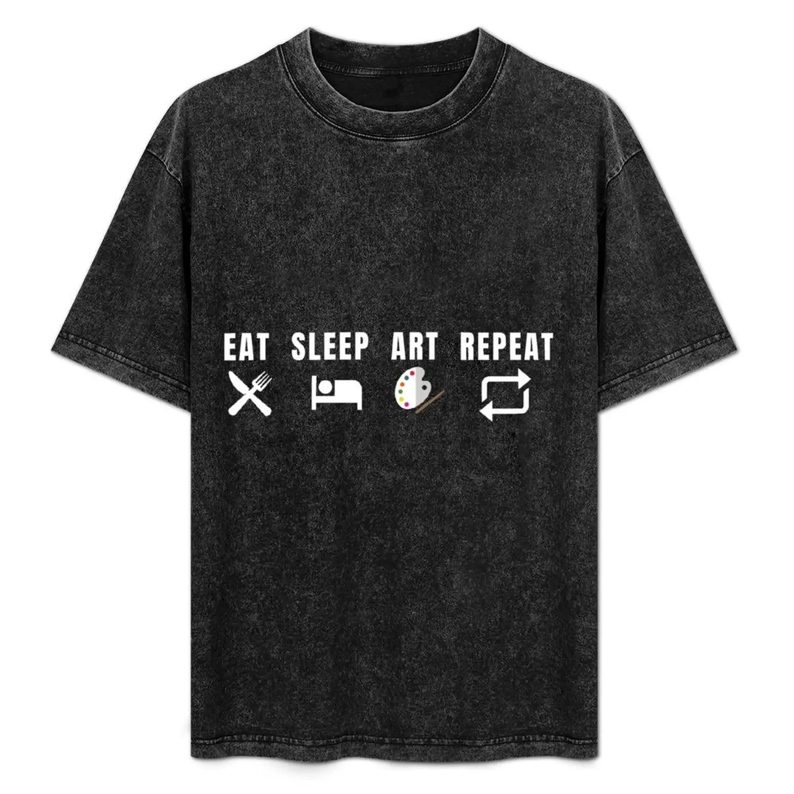 

Eat Sleep Art Repeat T-Shirt Festive Simple T-Shirt