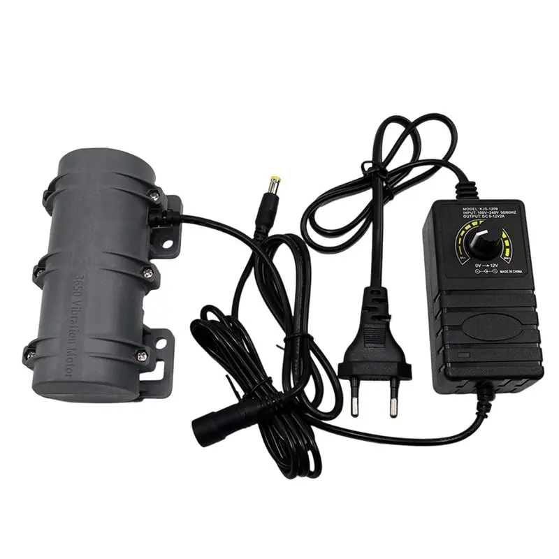 【CHRISTMAS 】Mini Vibrating Motor 10W 12V 3800Rpm Portable Speed Regulating For Warning Systems Massage Bed