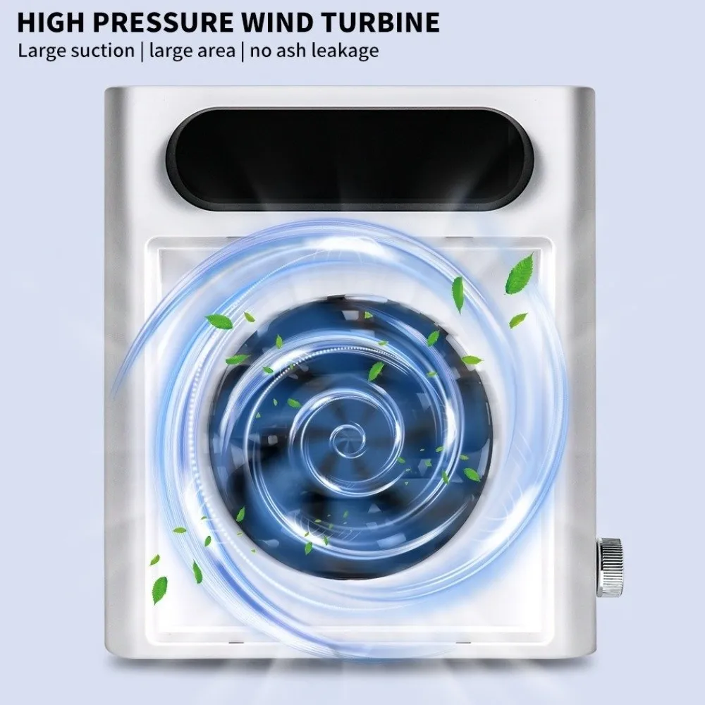 

Strong Suction Nail Dust Collector Low Noise Reusable Nail Vacuum Cleaner Rechargeable Professional Manicure Dust Collector