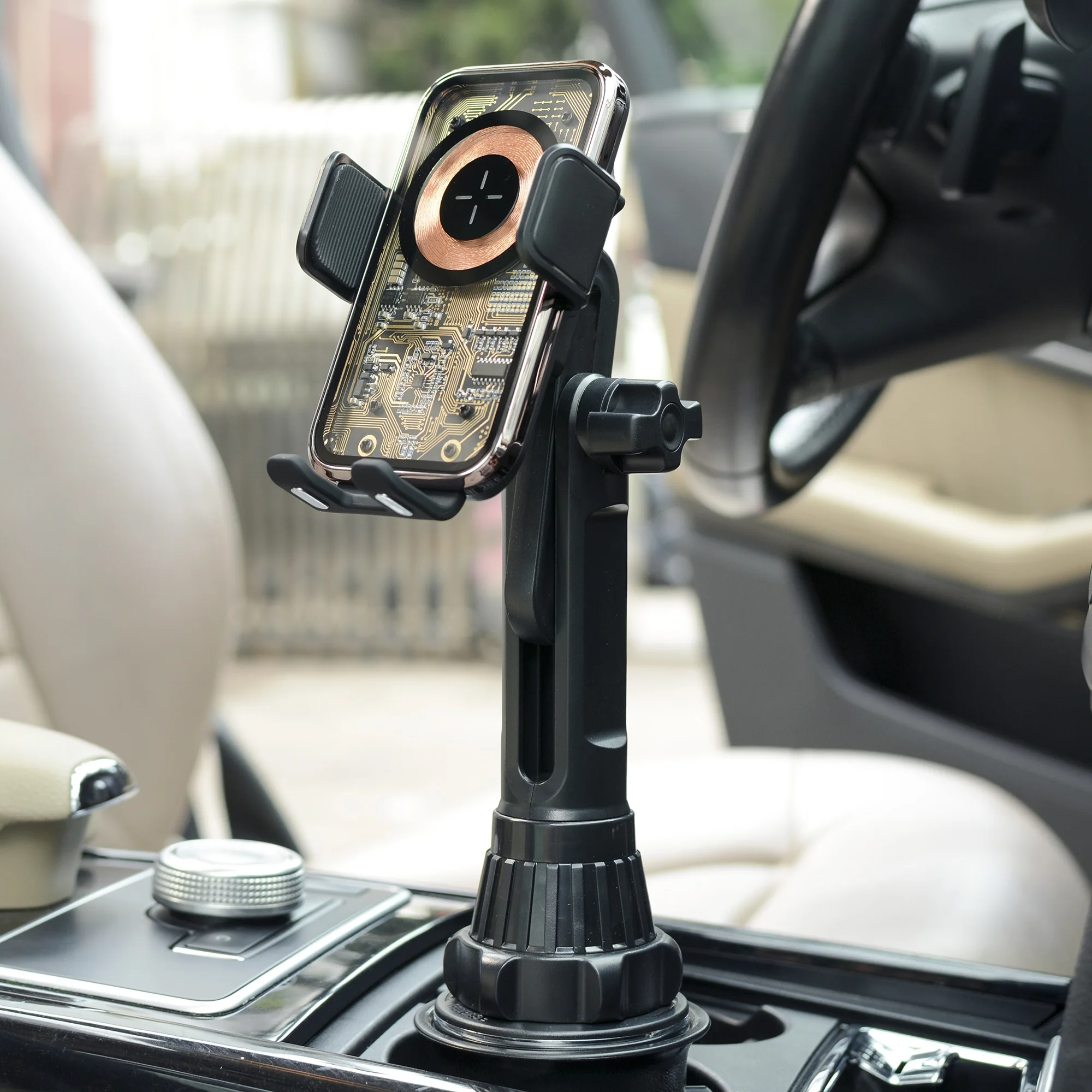 

15W Wireless Car Charger Mount for MagSafe Cup Holder Car Phone Mount Charger for IOS Phone 12/13/14 Pro