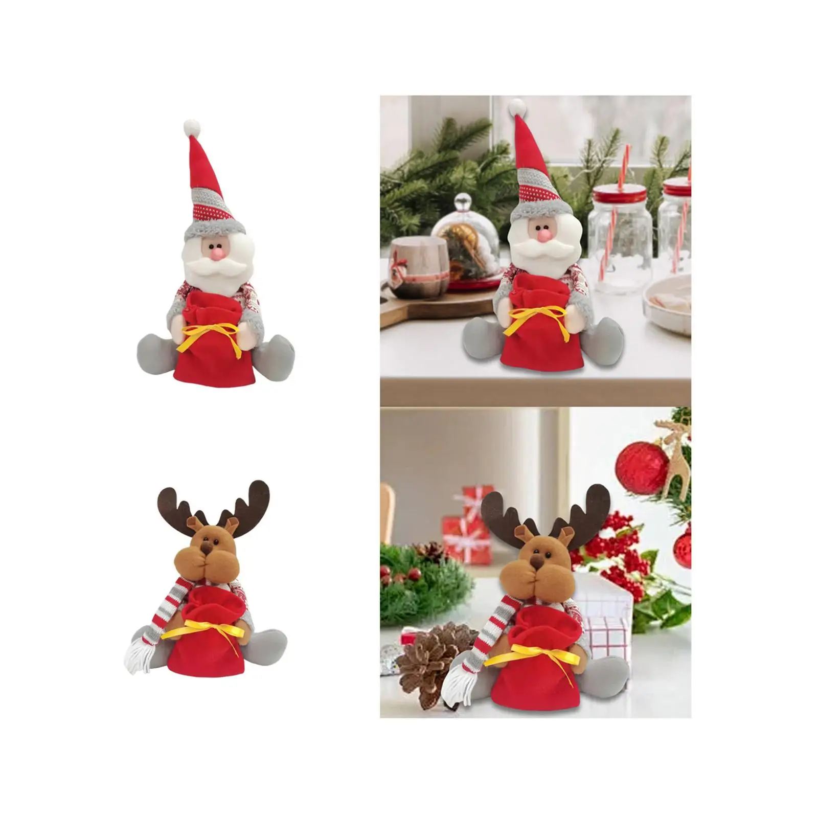 Christmas Figurine Comfortable Home Decoration for Dorm Tabletop Cupboard