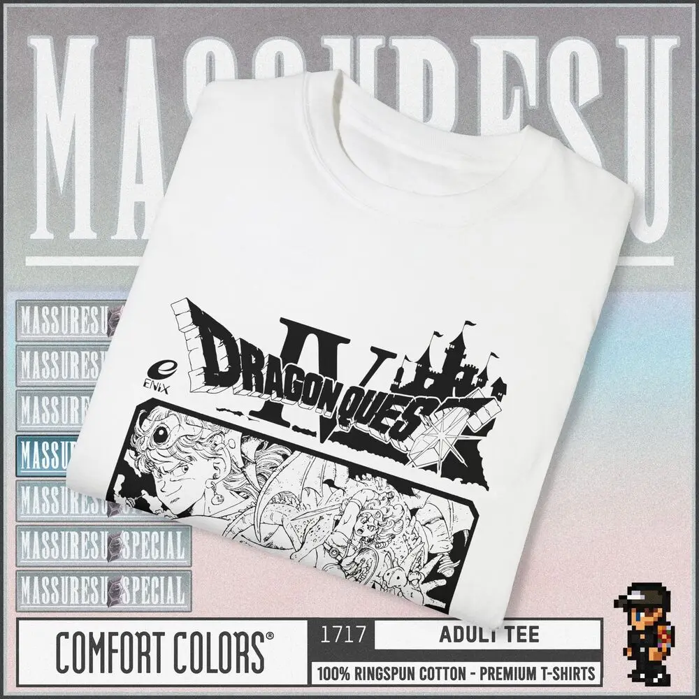 Dragon Quest 4 - [Halftone] Premium T-Shirt - IV Enix JRPG Final Fantasy Warrior