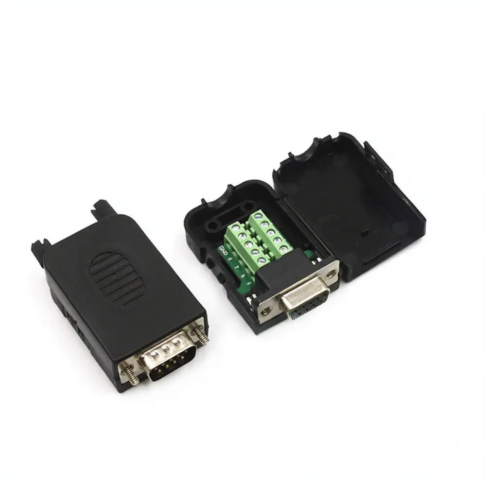 For For Yuanlitai DB9 Adapter Solderless RS232 RS485 Serial Connector Male Female Terminal Block Industrial Plug