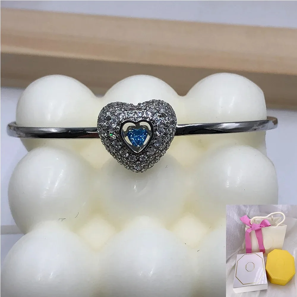 

New Fashion Idyllia Blue Heart Bracelet Luxury Exquisite Jewelry Romantic Gift