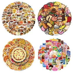 10/30/50PCS Latest High Calorie Food Personalized Creative Computer Trunk Table Car Decoration Waterproof Sticker Wholesale