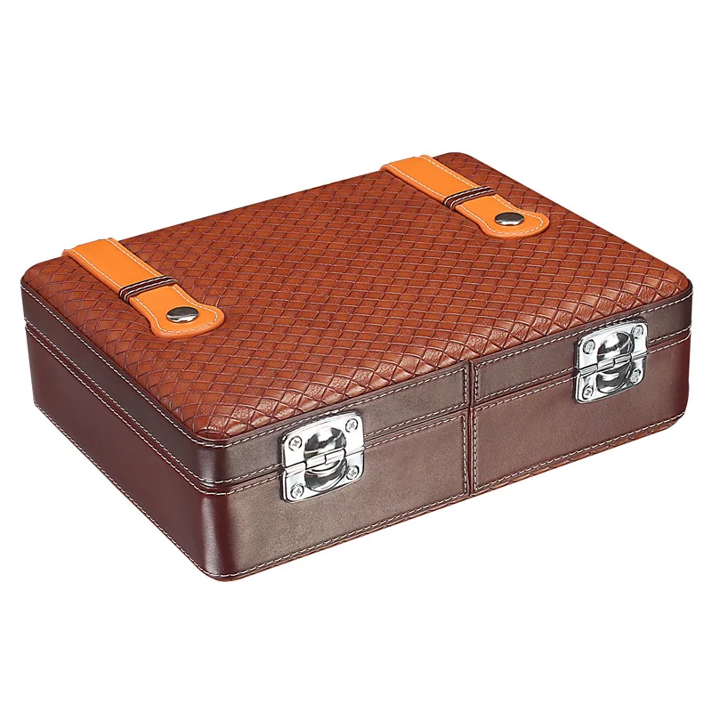 Seat pattern portable cigar box with a capacity of 30 cigars, portable cigar humidor, travel cigar box