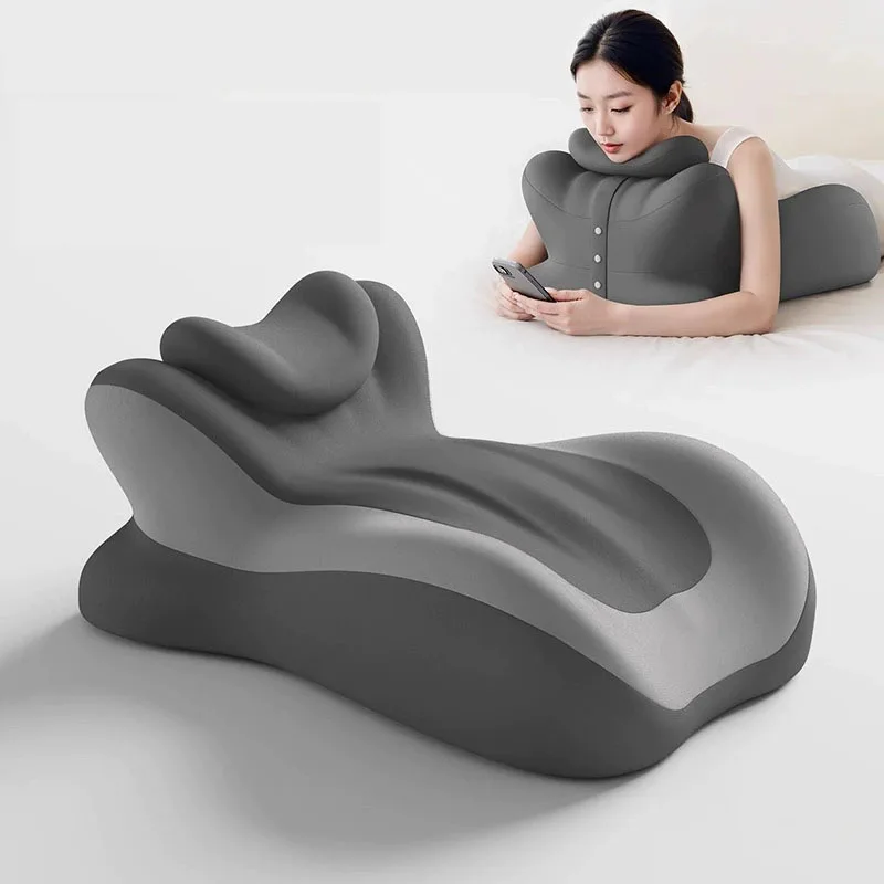 Memory Foam Pillow Sleeping Ergonomic Neck Leg Rest Reading Phone Use Bed Sofa Wedge Shape Back Pain  Relief Comfort Body Relax