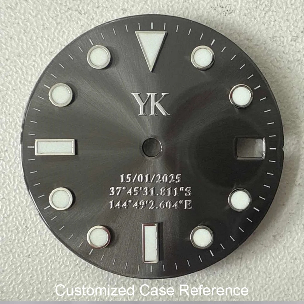 カスタムウォッチ 文字盤と部品 NH-34/35/36 VK-63 パッド印刷ロゴ レーザー印刷ロゴ ステッカーロゴ カスタムネーム/ロゴ