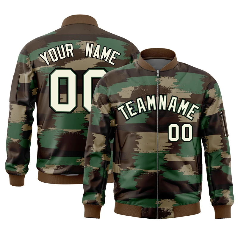 

Custom Baseball Jackets College Letterman Baseball Jacket Custom Embroidery Men's Camouflage Varsity Outfit Coats