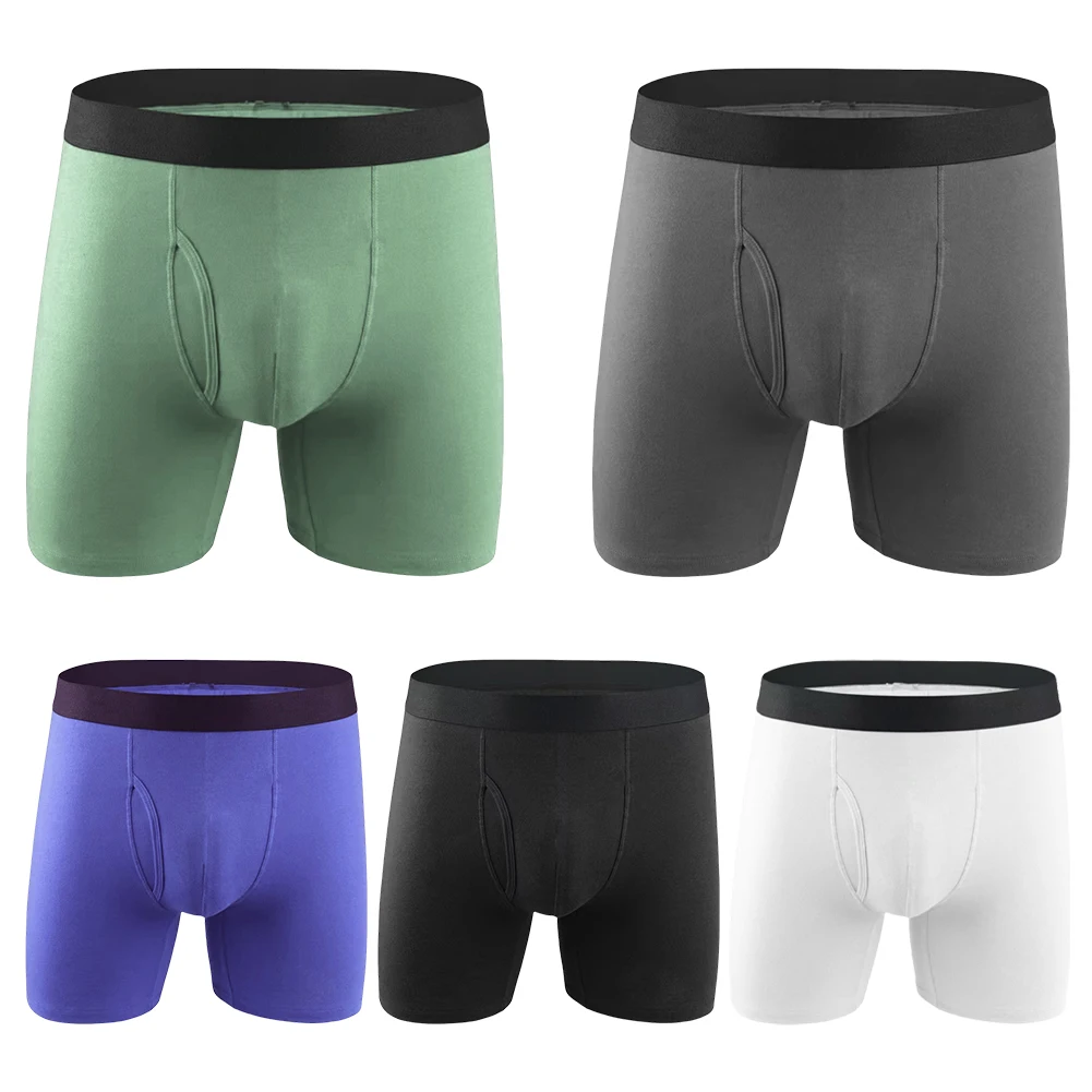 ملابس داخلية بوكسر قابلة للتنفس ملابس داخلية طويلة الساق 95 بوليستر 5 سباندكس حافظة جديدة على الطراز الكلاسيكي