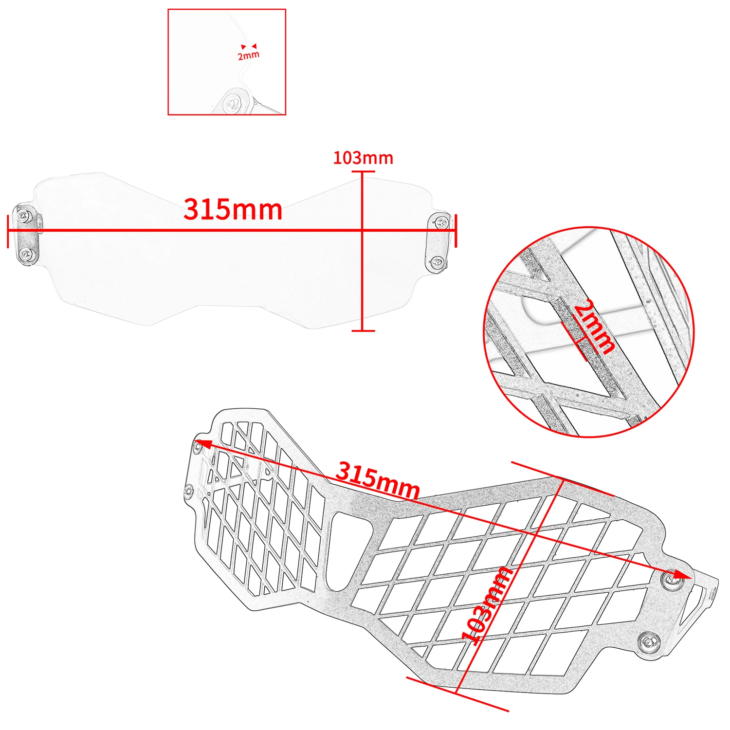 For Triumph Tiger 900 Rally Pro Tiger900 GT 2020-2023 Motorcycle Headlight Protection Guard Lamp Cover Grill Grille Protector