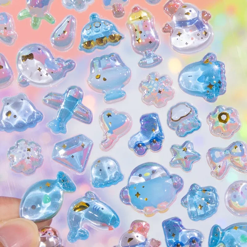 ملصقات أطفال على شكل حيوانات لطيفة ثلاثية الأبعاد من الكريستال عالي القيمة - ألعاب شراء للأطفال