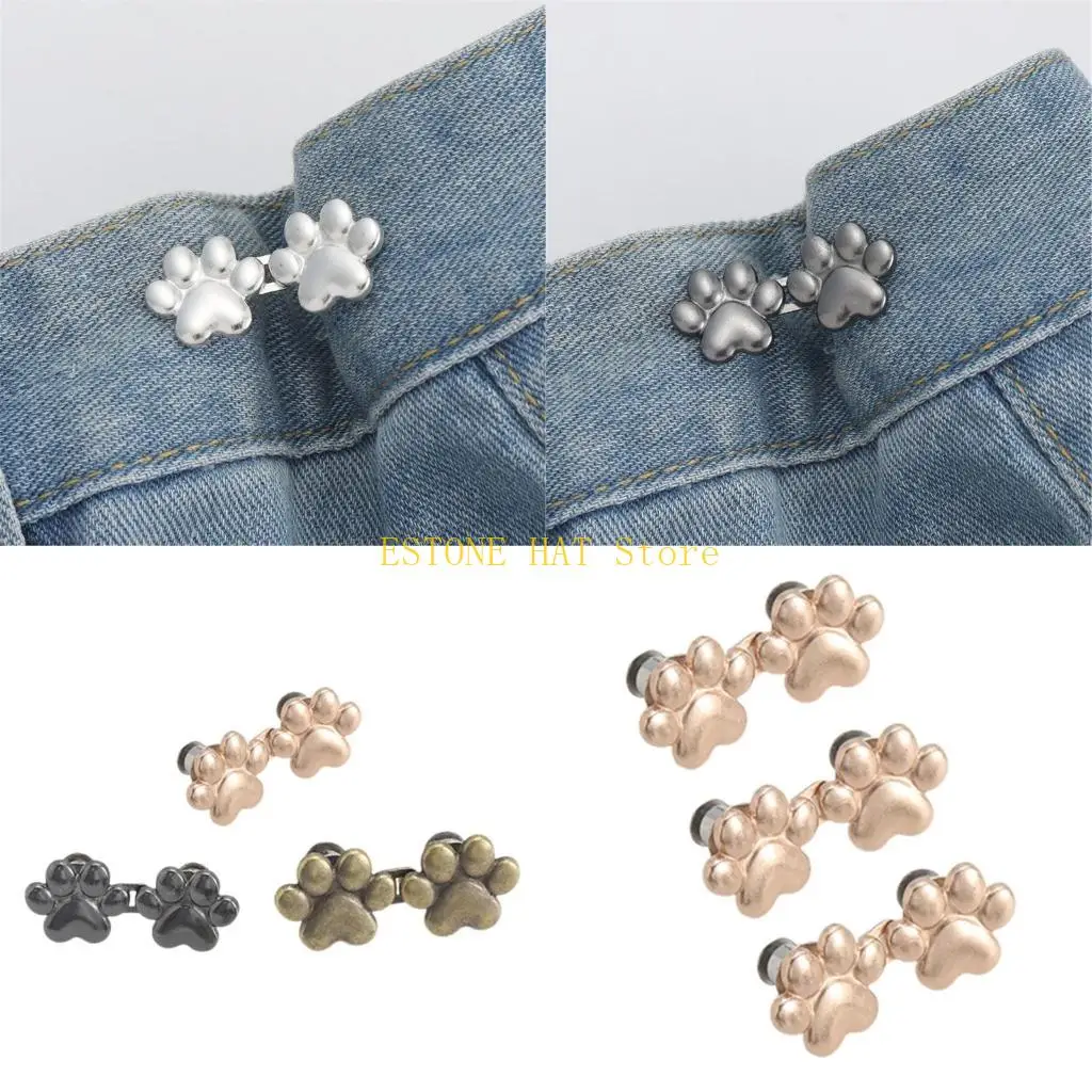 49MF Paws Button Fastening Detachable Tighten Waist Button No Sew Crafts