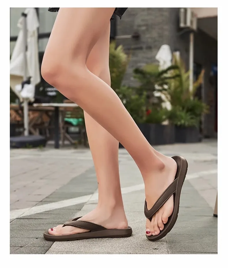 Weichsohlige Rutschfeste Casual Flip-Flops, Modische Paar-Sandalen, Vielseitige Sommer-Strand- und Badezimmer-Hausschuhe – Detail 10