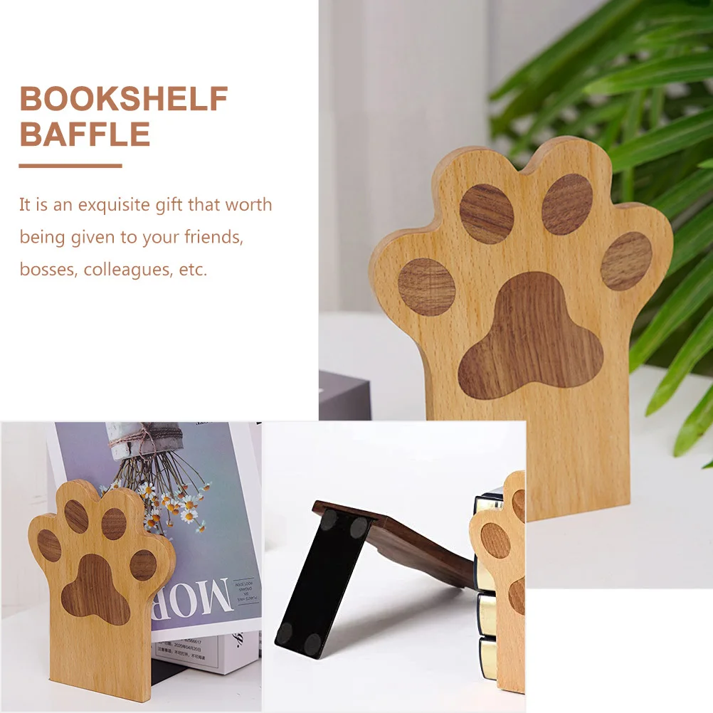 2 قطعة غلاف حديث هدية رائعة تصميم متعدد الاستخدامات مقاوم للصدأ مكتب منزلي مرتب منظم كتب حامل خشبي