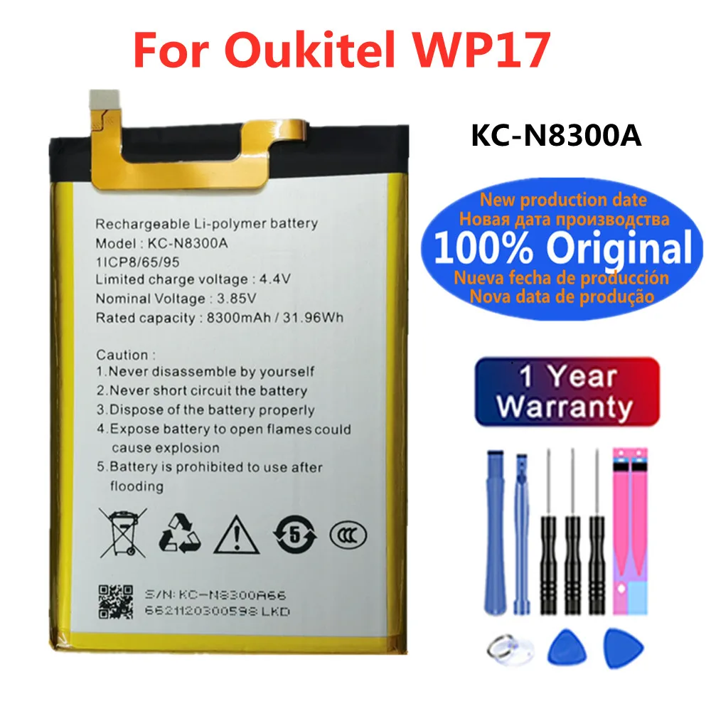 C-N8300A 3.85V 8300mAh Original Battery For Oukitel WP17 Mobile Phone Battery + Free Tools Fast Shipping