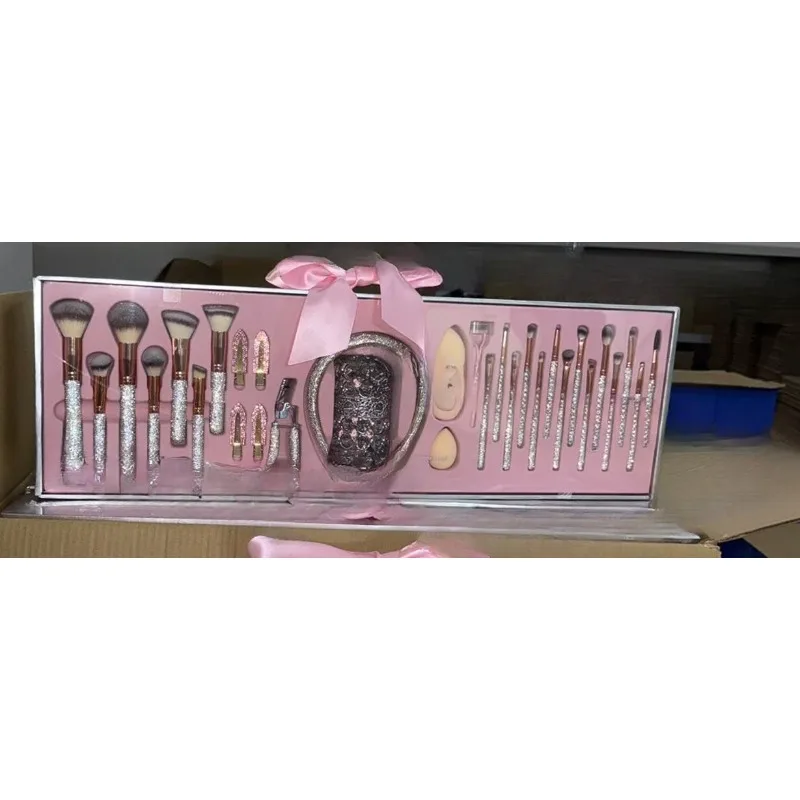 32-piece Crystal Diamond Makeup Brush Set Ornament Large Full Diamond Princess Style Series Enlarged.