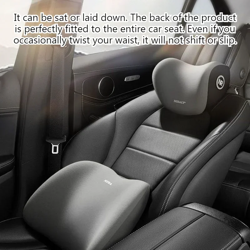 Car Seat Accessories Car Headrest Memory Foam Cushion Set Fits Most Car Models Relieves Neck And Back Fatigue