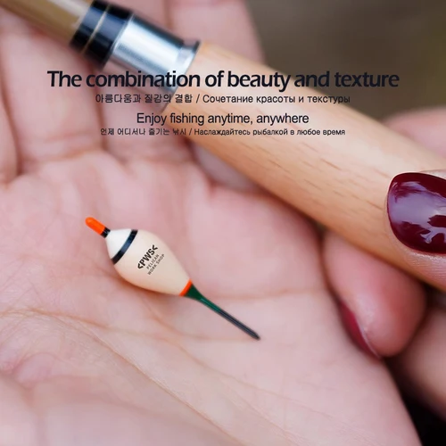 Imagen 2 del producto 10 Uds. Flotadores de madera de Balsa + 1 tubo flotante + 1 ganchos para bolsa + 1 flotador de apoyo Bouy de agua dulce lago río boya de pesca herramientas accesorios de aparejos