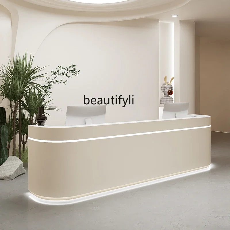 

Beauty salon bar checkout page counter company front desk reception desk skin management training institution