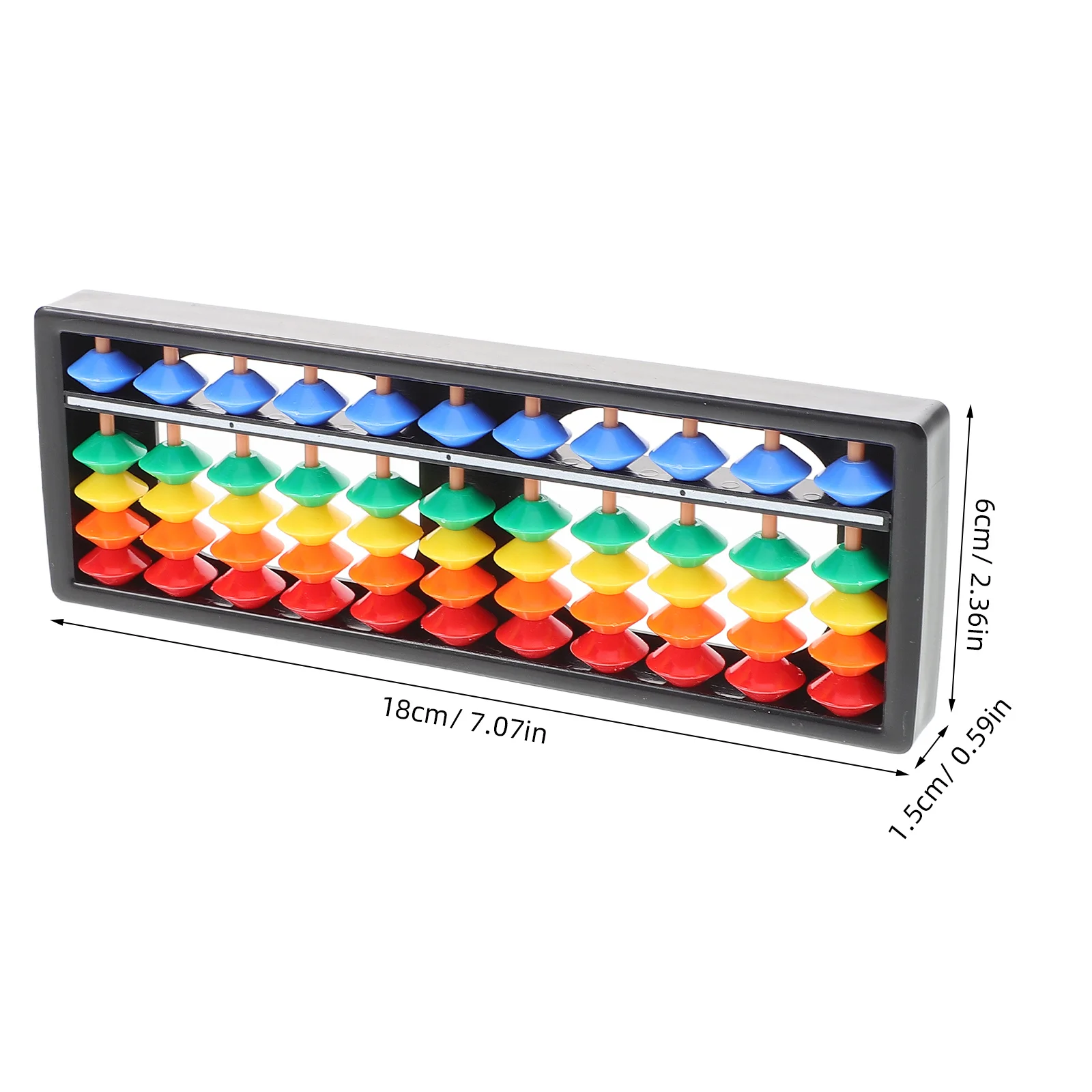 9-reihiger bunter Kunststoff-Abakus, 5 Perlen, geistige Arithmetik, Lernhilfe für Kinder, Mathe-Zähler, pädagogisches Werkzeug, Mathe-Lern-Abakus