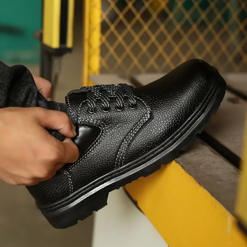 أحذية أمان للرجال من الصلب عند أصابع القدم خفيفة الوزن ومريحة ومضادة للصدمات ومضادة للطعن في موقع البناء، أحذية عمل مريحة لحماية العمل #4
