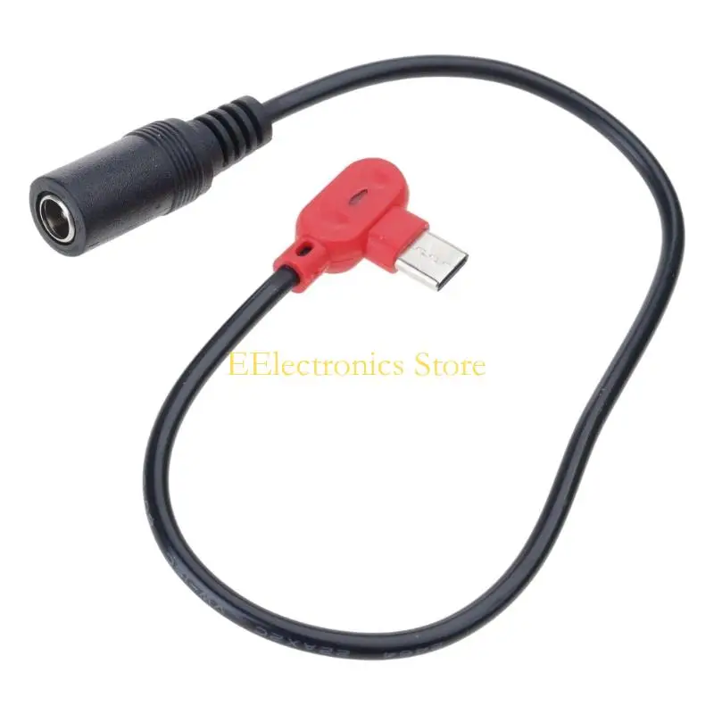B03C Angled USB Type C Charging Cable For Security Camera LED Light 5.5x2.1mm Female 3A Capacity