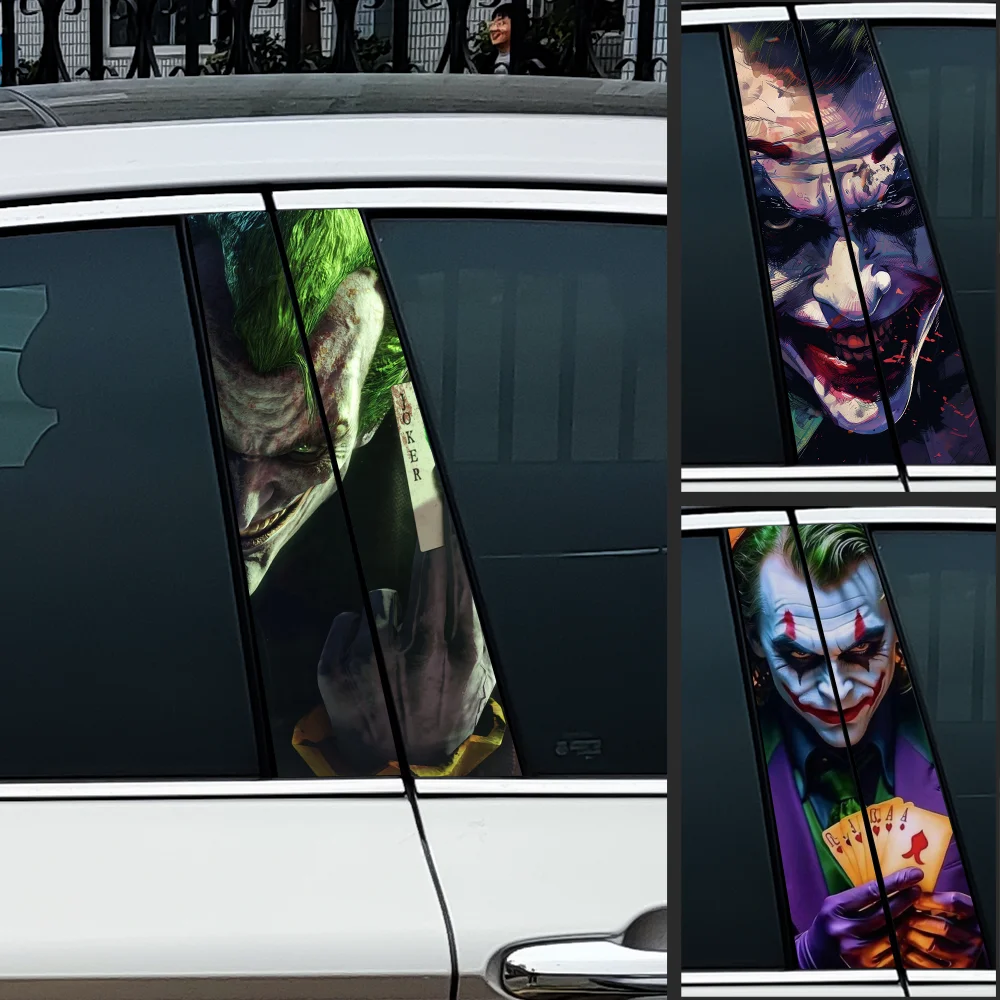 Car Graffiti Joker Stickers Auto B-pillar Vinyl Decals Waterproof Car Center Column Cover Scratches Decor Cars Accessories