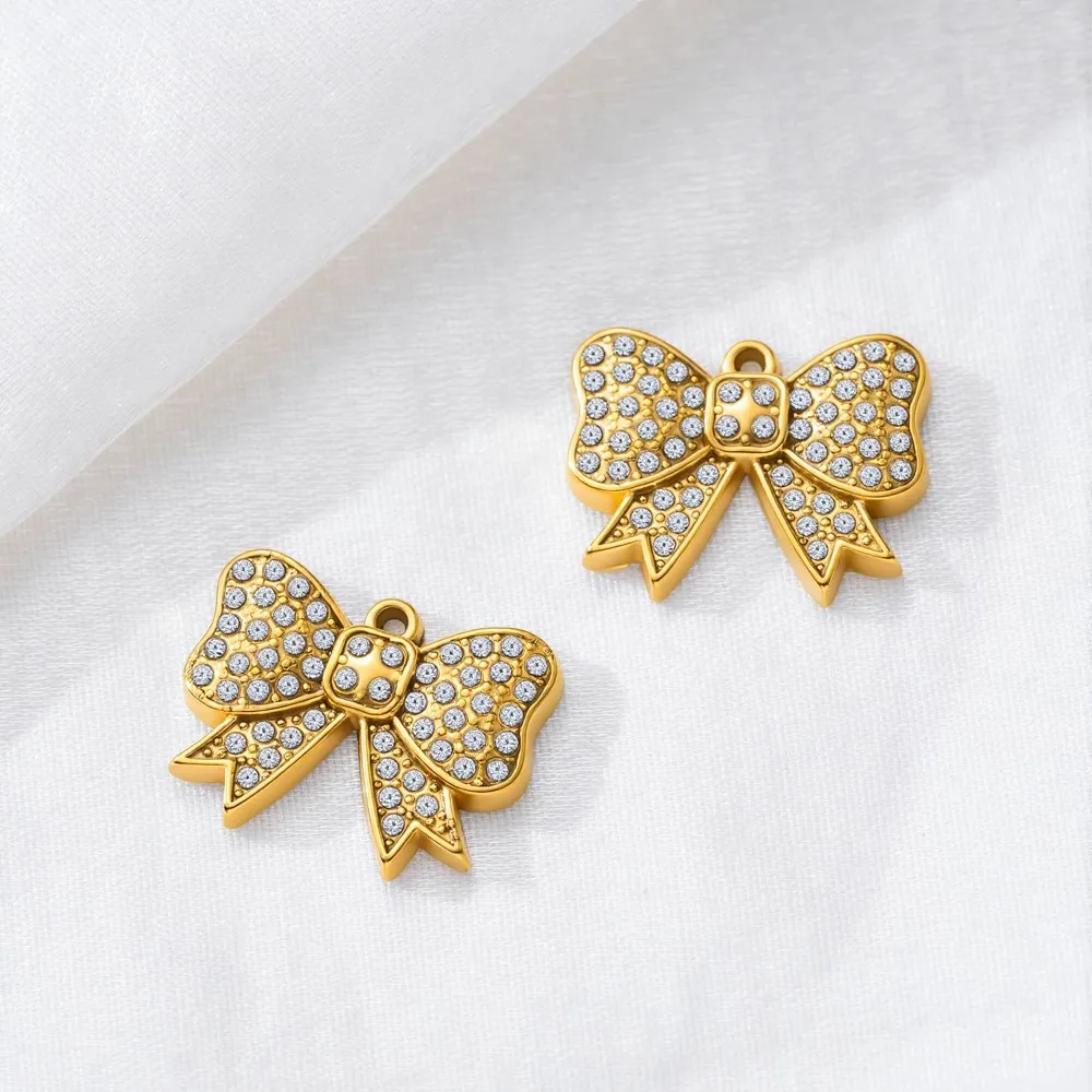 2pcs Stainless Steel Rhinestones Charms Zirconia Turtle Heart Enamel Pendants DIY for Necklace Bracelet Jewelry Making and Craft view 5