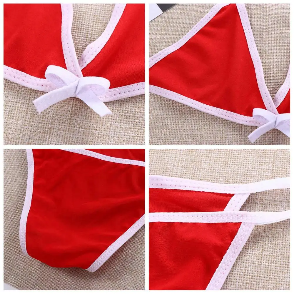 Sexy Women Female Cosplay Halter Neck Strap Solid Color Swimsuit Bathing Suit Swimwear Bikini Sets