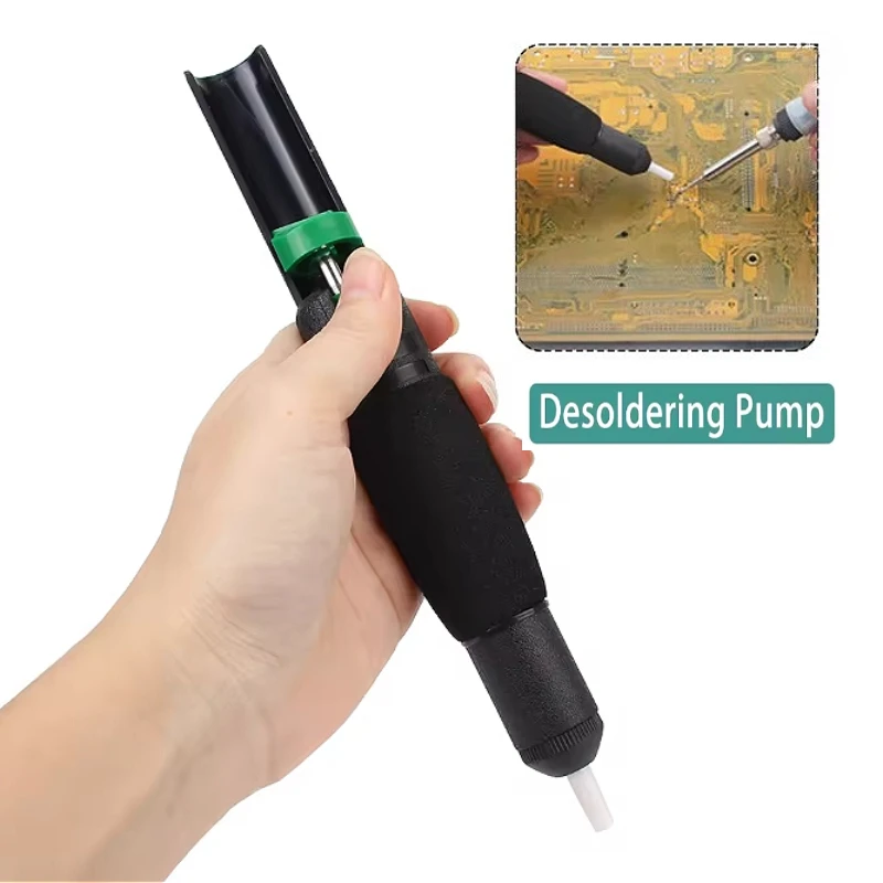 

Vacuum Soldering Iron Desolder Gun Hand Welding Tools Powerful Desoldering Pump Suction Tin Anti-skid Handle Soldering Sucker