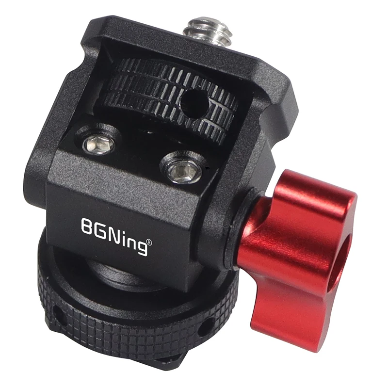 Monitor EVF Ständer Halter Kaltschuh Halterung für Kamera Feld Monitor Mikrofon Blitzschuh 180 Grad verstellbare Stabilisator Halterung – Detail 32