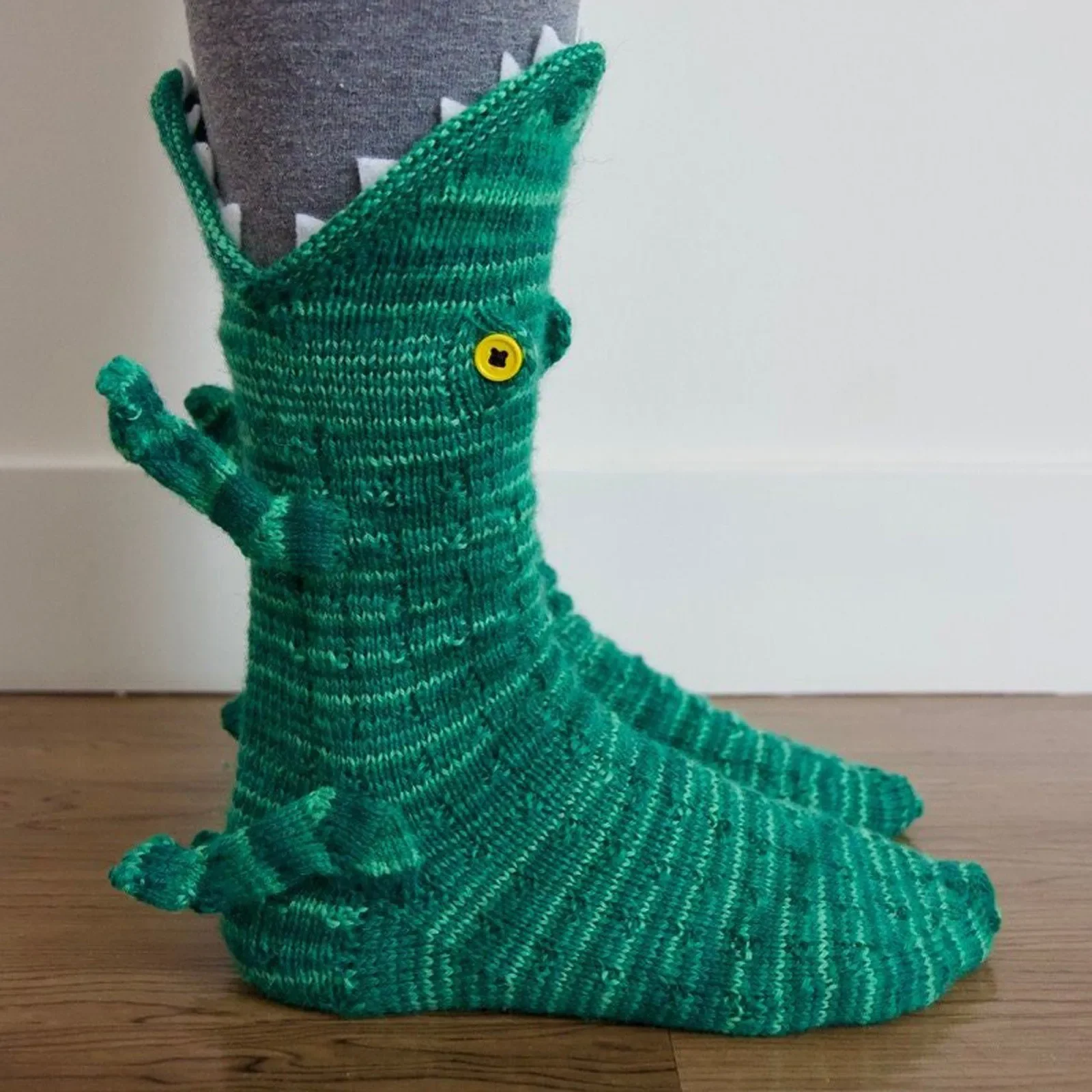 

Sock Leisure Athletic Sports Crew Dress Christmas Knitted Crocodile Socks Creative mid-calf Animal Socks