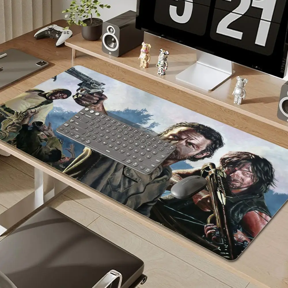 لوحة ماوس The Walking Dead Cartoon Lockedge لوحة ألعاب كبيرة لألعاب الكمبيوتر ولوحة مفاتيح وماوس ولوحة ماوس مكتبية للوحة مكتب الكمبيوتر #2