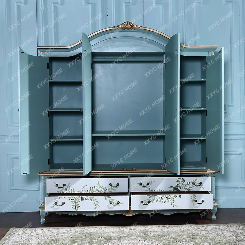 Wholesale solid wood painted wardrobes: mediterranean style small wardrobes, rustic farmhouse dressers