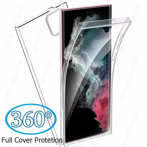 360 Degree Cover For Samsung Galaxy S22 Ultra S21 FE S20 S10 Plus S10e S9 Note 10 Lite 20 Ultra Case 2 in 1 PC Back + TPU Front