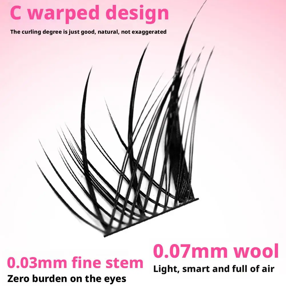 ثلاثية الأبعاد الثعلب نمط الرموش الصناعية لتقوم بها بنفسك مانغا لاش ملحقات رقيق Wispy الفردية جلدة تكبير عيون النساء الجمال ماكياج أداة #5
