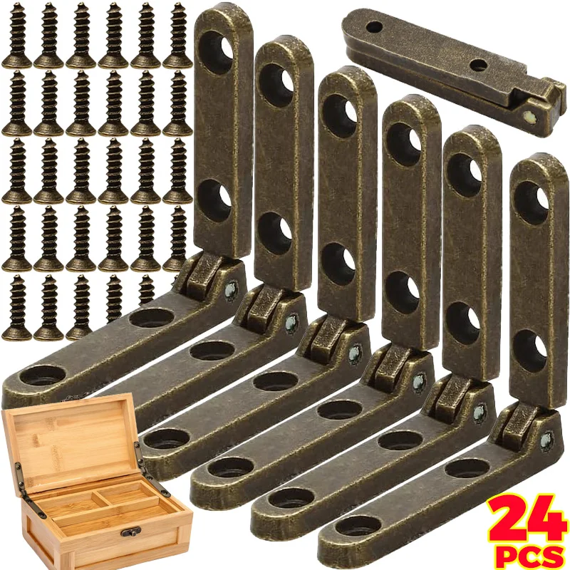 

90-градусные петли для шкатулки для драгоценностей с фиксированным винтом, мини-деревянная шкатулка из цинкового сплава, соединительная петля, деревянный ящик, мебельная фурнитура, украшение