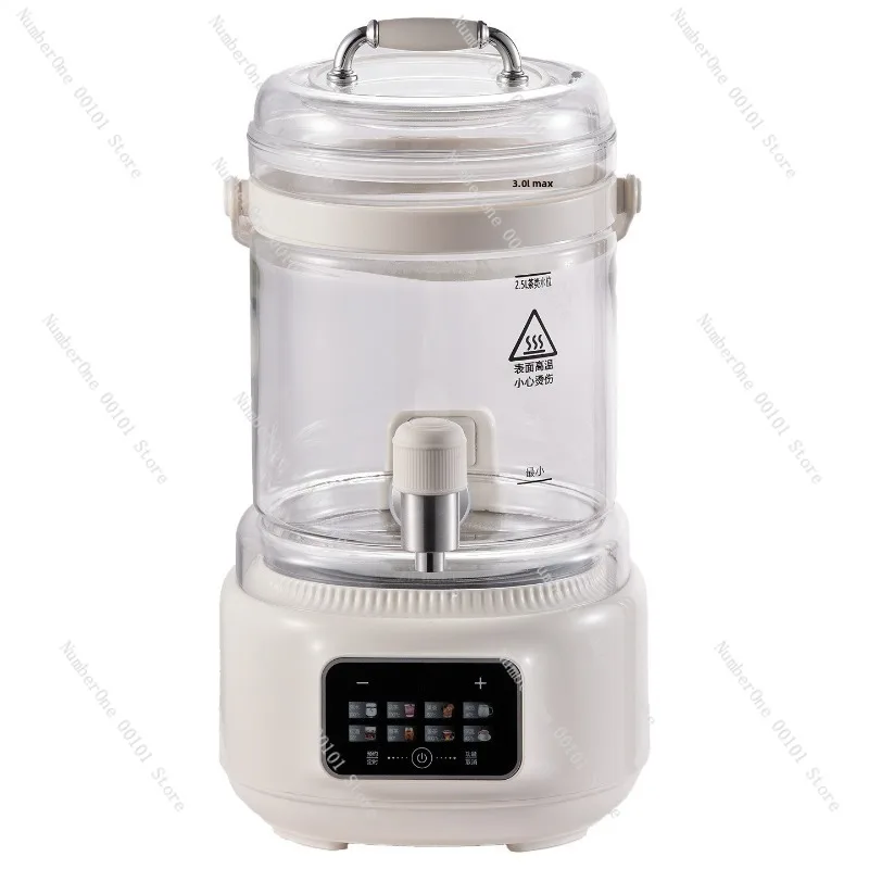 Automatic Split Glass Tea Pot Set, All-glass Flower Tea Maker with Water Faucet, Home Health Boiling Pot System