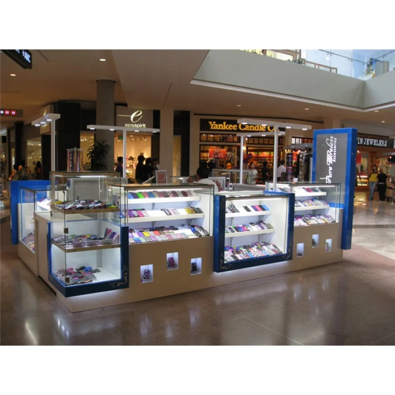 custom，Boutique Mall Kiosk for Phone Cell Phone Accessory Display Showcase Wood Cell Phone Accessory Display Showcase