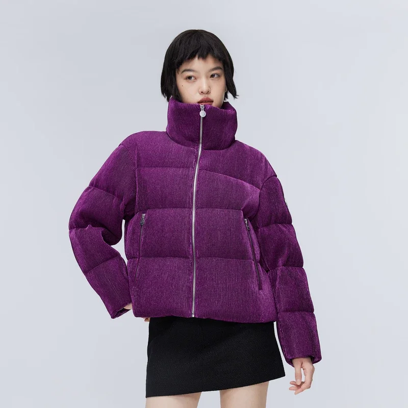 

BOSIDENG зимняя куртка на 90% гусином пуху для женщин, зимняя куртка, куртка с воротником-стойкой, глубокая зимняя куртка-пуховик, легкая теплая